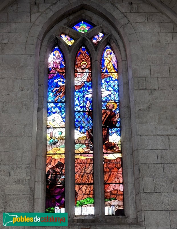 Vilafranca del Penedès - Església de Sant Francesc. Vitrall (Foto: Albert Esteves, 2024) Vilafranca del Penedès - Església de Sant Francesc. Vitrall