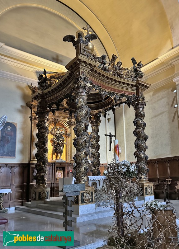 Premià de Mar - Església de Sant Cristòfol. Baldaquí (Foto: Albert Esteves, 2024) Premià de Mar - Església de Sant Cristòfol. Baldaquí