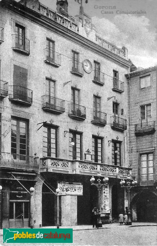 Girona - Casa de la Ciutat. Postal antiga