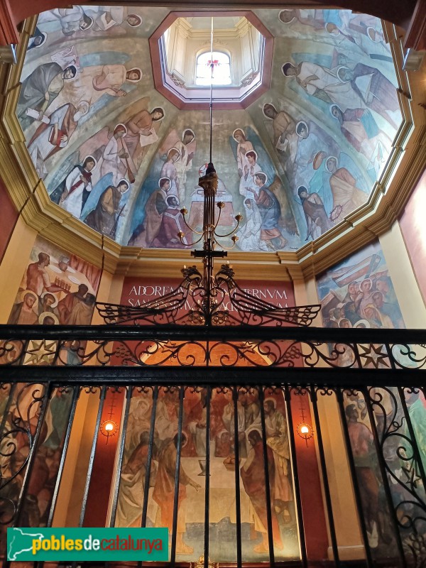 Barcelona - Església de Betlem. Capella del Santíssim. Pintures de Llucià Navarro i Grup Flamma (Foto: Anna Corcoll, 2024) Barcelona - Església de Betlem. Capella del Santíssim. Pintures de Llucià Navarro i Grup Flamma