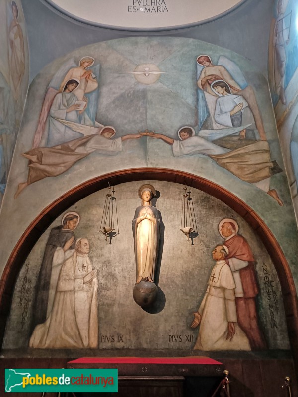 Barcelona - Església de Betlem. Capella de la Verge. Pintures de Llucià Navarro i escultura de Tomàs Bel (Foto: Anna Corcoll, 2024) Barcelona - Església de Betlem. Capella de la Verge. Pintures de Llucià Navarro i escultura de Tomàs Bel