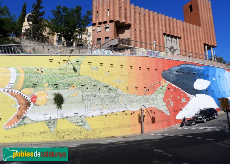 Barcelona - Mural <i>El Carmel mossega</i> (Foto: Valentí Pons, 2024) Barcelona - Mural <i>El Carmel mossega</i>