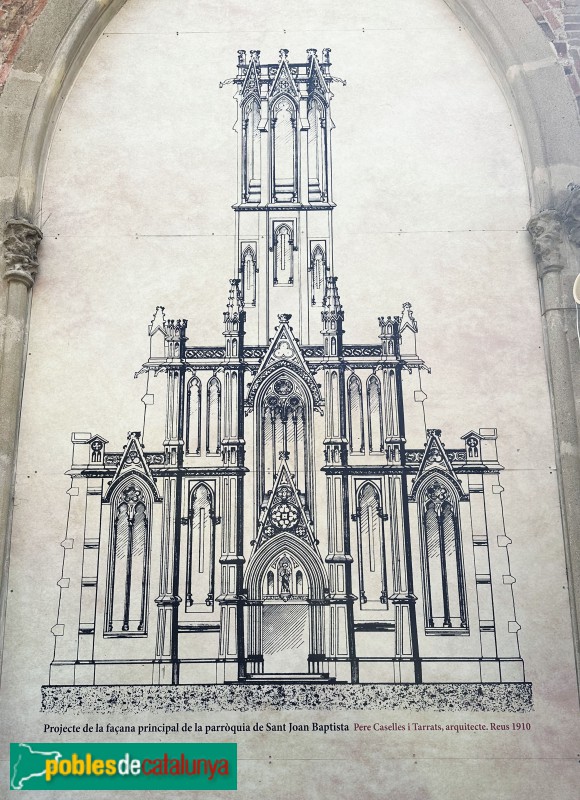 Reus - Projecte de façana per a l'església de Sant Joan Baptista (Foto: Albert Esteves, 2024) Reus - Projecte de façana per a l'església de Sant Joan Baptista