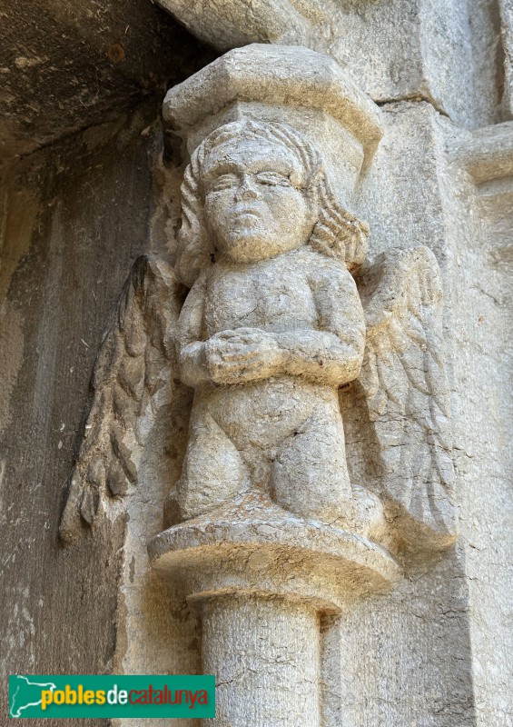 Quart - Església de Sant Sadurní de Palol. Detall porta (Foto: Albert Esteves, 2024) Quart - Església de Sant Sadurní de Palol. Detall porta