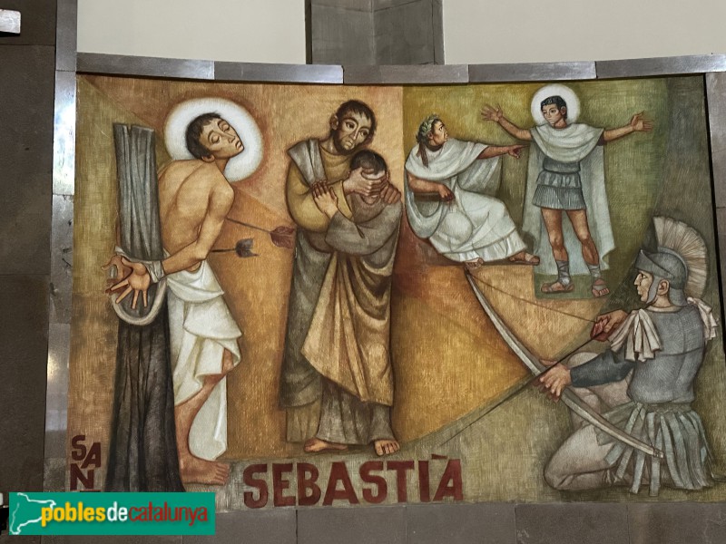 Riudoms - Església de Sant Jaume. Pintura de Llucià Navarro (Foto: Albert Esteves, 2024) Riudoms - Església de Sant Jaume. Pintura de Llucià Navarro