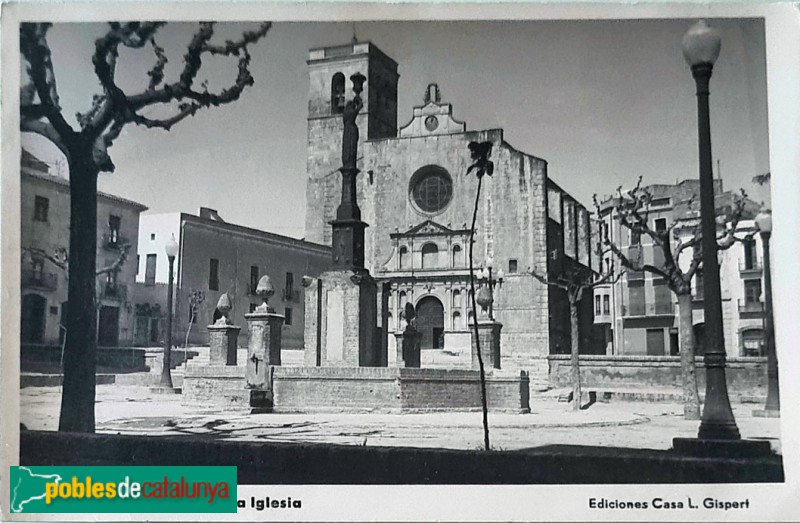 Riudoms - Església de Sant Jaume. Postal antiga Riudoms - Església de Sant Jaume. Postal antiga