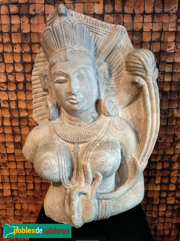 Col·lecció Jordi Clos - Deessa amb lotus blanc. Pedra sorrenca. Índia. Segle XII (Foto: Anna Corcoll, 2024) Col·lecció Jordi Clos - Deessa amb lotus blanc. Pedra sorrenca. Índia. Segle XII