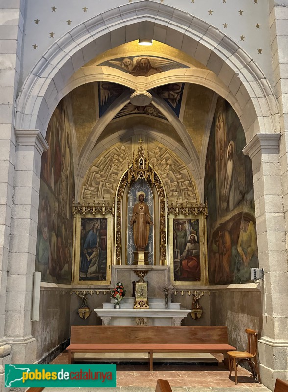 Llagostera - Església de Sant Feliu. Capella del Sagrat Cor