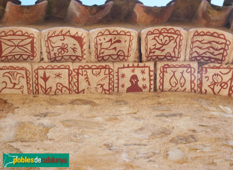 Llagostera - Can Caciques. Rajoles del ràfec