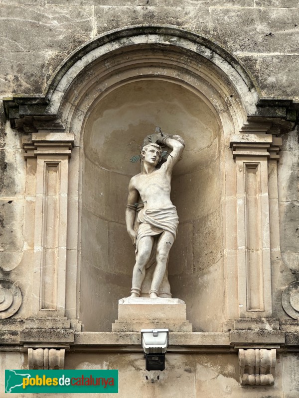 Vallirana - Església de Sant Mateu. Imatge de sant Sebastià