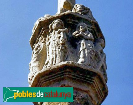 Cervelló - Creu de terme de Santa Maria (Foto: <i>Maite Sújar</i>, 1995) Cervelló - Creu de terme de Santa Maria