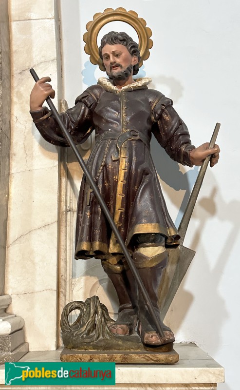 Alforja - Església de Sant Miquel. Imatge de sant Isidre, del segle XVIII