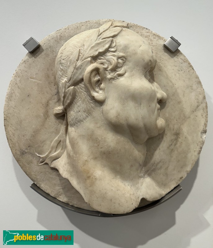 Museu del Renaixement - Relleu en marbre de Vespasià, 1528-33, provinent de la casa Miquel Mai