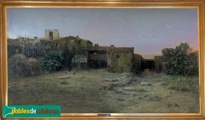 Barcelona - Hotel Majestic. Pintura de Modest Urgell