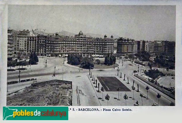 Barcelona - Plaça Francesc Macià. Postal antiga