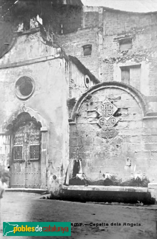 La Selva del Camp - Font de Mitja Vila i capella dels Àngels. Postal antiga