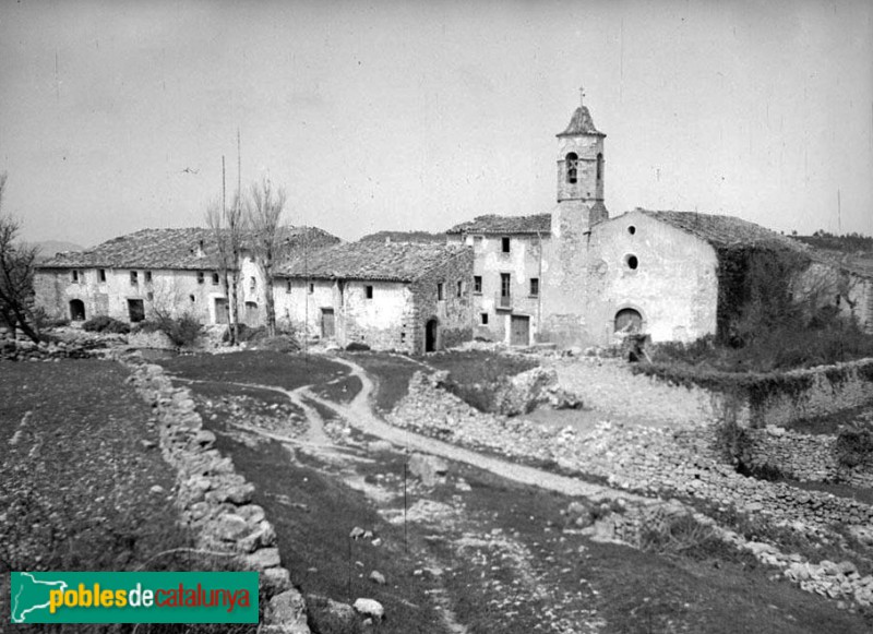 Vilaplana - Poble de la Mussara (Foto: <i>Antoni Maymó -Arxiu Fotogràfic Centre Excursionista de Catalunya-</i>, 1945-65) Vilaplana - Poble de la Mussara