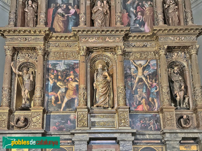 Sant Andreu de Llavaneres - Església de Sant Andreu. Retaule major