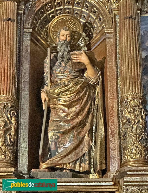 Sant Andreu de Llavaneres - Església de Sant Andreu. Retaule major. Sant Andreu