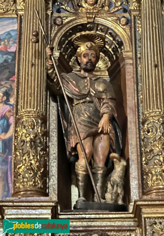 Sant Andreu de Llavaneres - Església de Sant Andreu. Retaule major. Sant Roc