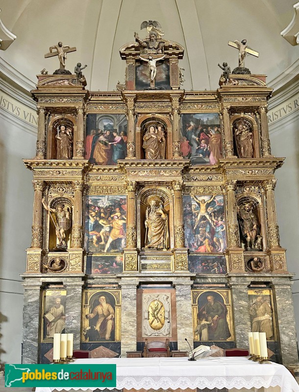 Sant Andreu de Llavaneres - Església de Sant Andreu. Retaule major