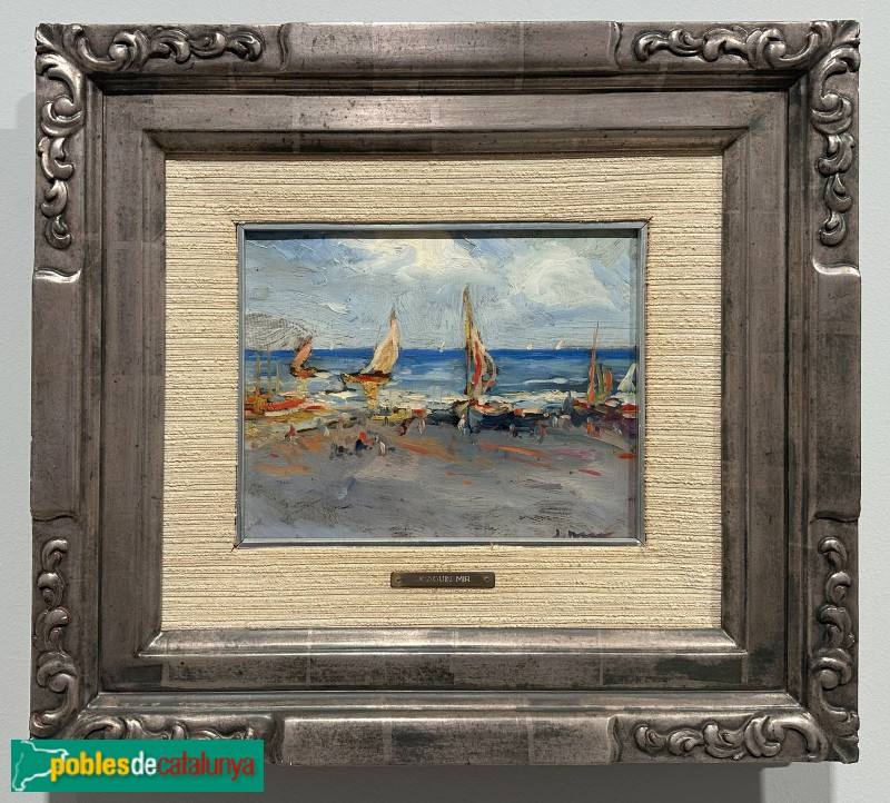 Museu-arxiu de Llavaneres - Joaquim Mir - Marina. Oli sobre fusta (Foto: Albert Esteves, 2025) Museu-arxiu de Llavaneres - Joaquim Mir - Marina. Oli sobre fusta