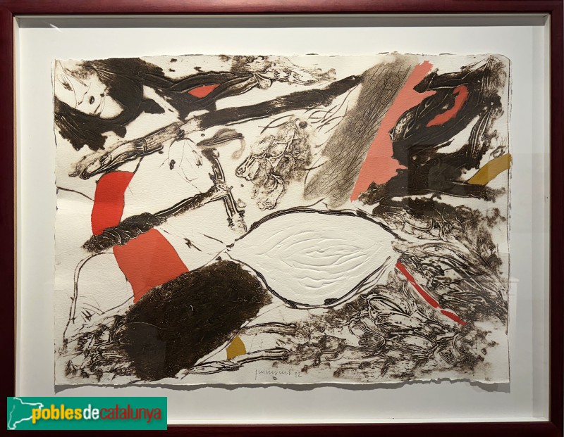 Museu-arxiu de Llavaneres - Josep Guinovart - Abstracció. Gravat (1992) (Foto: Albert Esteves, 2025) Museu-arxiu de Llavaneres - Josep Guinovart - Abstracció. Gravat (1992)