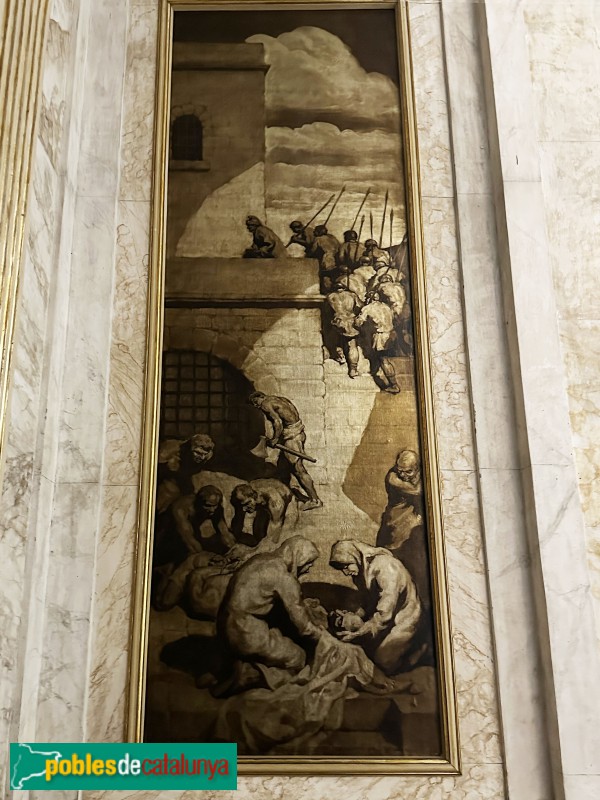 Mataró - Basílica de Santa Maria. Capella de les Santes. Pintura de Miquel Massot