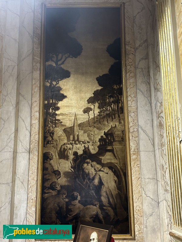 Mataró - Basílica de Santa Maria. Capella de les Santes. Pintura de Miquel Massot