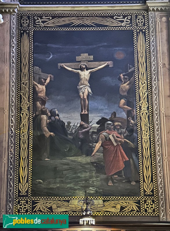 Mataró - Basílica de Santa Maria. Capella del Santíssim. Calvari  d'Enric Monserdà