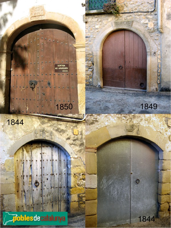 Vilanova de Prades Portals del segle XIX (Foto: Albert Esteves, 2010) Vilanova de Prades Portals del segle XIX