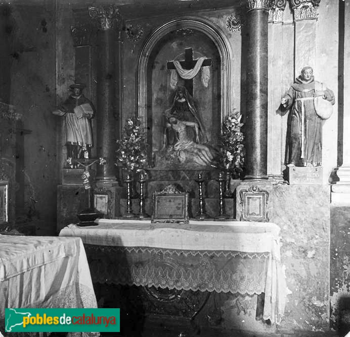 Vandellòs - Església de Sant Andreu. Una Pietat, desapareguda