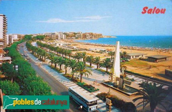 Salou - Monument a Jaume I. Postal antiga