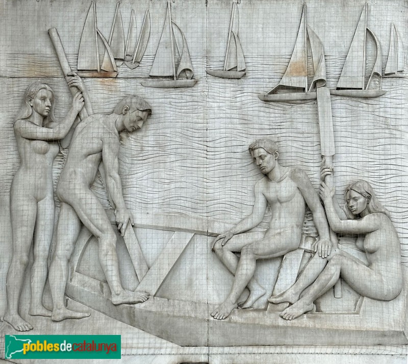 Tarragona - Edifici Caixa Tarragona. Relleu de la Pesca (Joan Rebull) (Foto: Albert Esteves, 2025) Tarragona - Edifici Caixa Tarragona. Relleu de la Pesca (Joan Rebull)