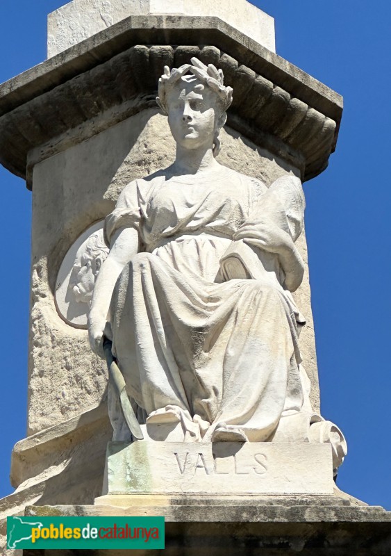 Vilanova i la Geltrú - Monument als Promotors del Ferrocarril. Valls (Foto: Albert Esteves, 2025) Vilanova i la Geltrú - Monument als Promotors del Ferrocarril. Valls