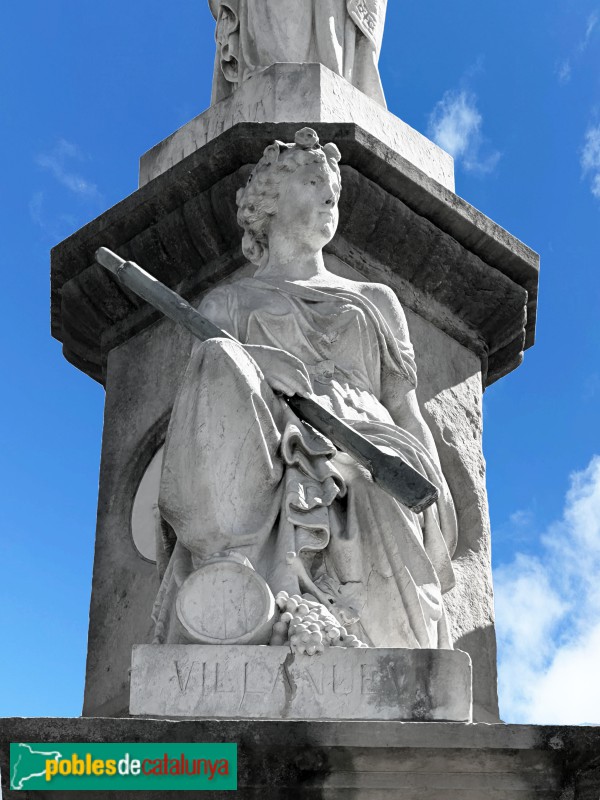 Vilanova i la Geltrú - Monument als Promotors del Ferrocarril. Vilanova (Foto: Albert Esteves, 2025) Vilanova i la Geltrú - Monument als Promotors del Ferrocarril. Vilanova