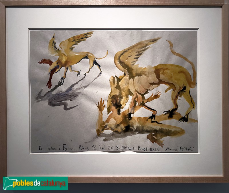 Fundació Palau i Fabre - Miquel Barceló,<i>Grius. Divina comèdia</i>. Aquarel·la sobre paper d'estrasa, 2003 (Foto: Albert Esteves, 2025) Fundació Palau i Fabre - Miquel Barceló,<i>Grius. Divina comèdia</i>. Aquarel·la sobre paper d'estrasa, 2003