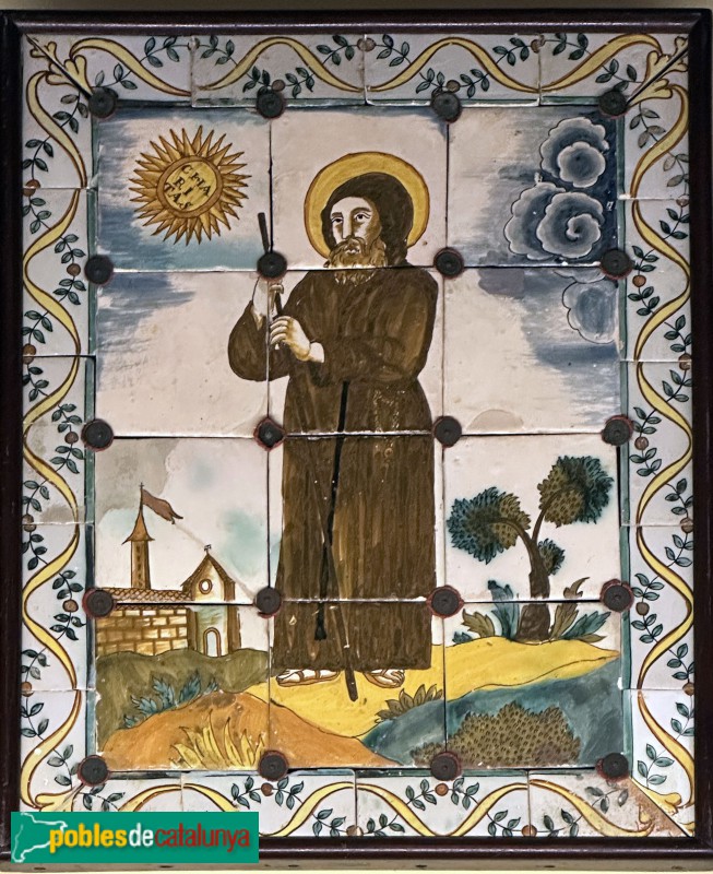 Blioteca-Museu Víctor Balaguer - Plafó de Sant Antoni Abat (segle XVIII) (Foto: Albert Esteves, 2025) Blioteca-Museu Víctor Balaguer - Plafó de Sant Antoni Abat (segle XVIII)