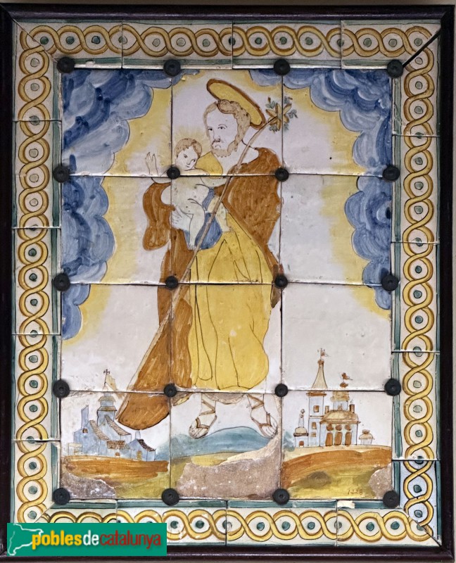 Blioteca-Museu Víctor Balaguer - Plafó de Sant Antoni de Pàdua (segle XVIII) (Foto: Albert Esteves, 2025) Blioteca-Museu Víctor Balaguer - Plafó de Sant Antoni de Pàdua (segle XVIII)