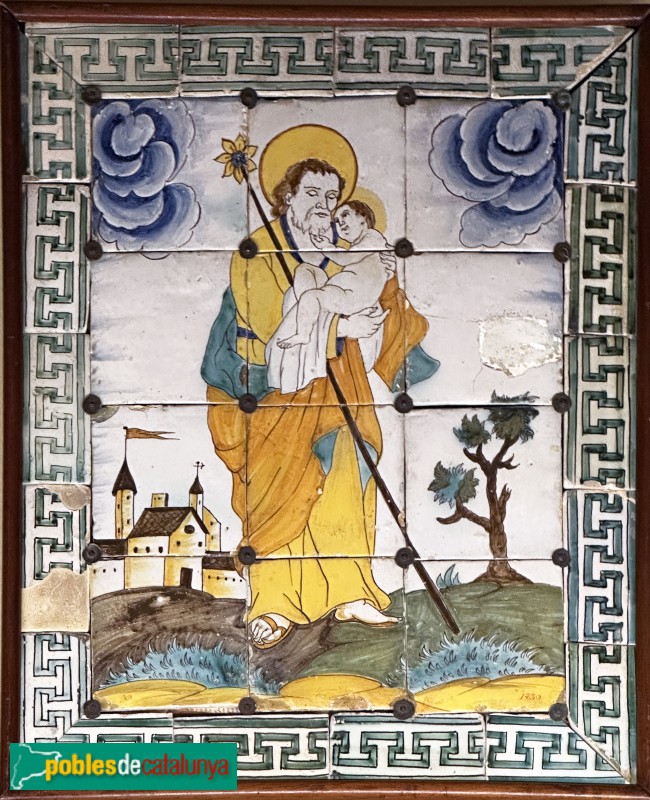 Blioteca-Museu Víctor Balaguer - Plafó de Sant Antoni de Pàdua (segle XVIII) (Foto: Albert Esteves, 2025) Blioteca-Museu Víctor Balaguer - Plafó de Sant Antoni de Pàdua (segle XVIII)