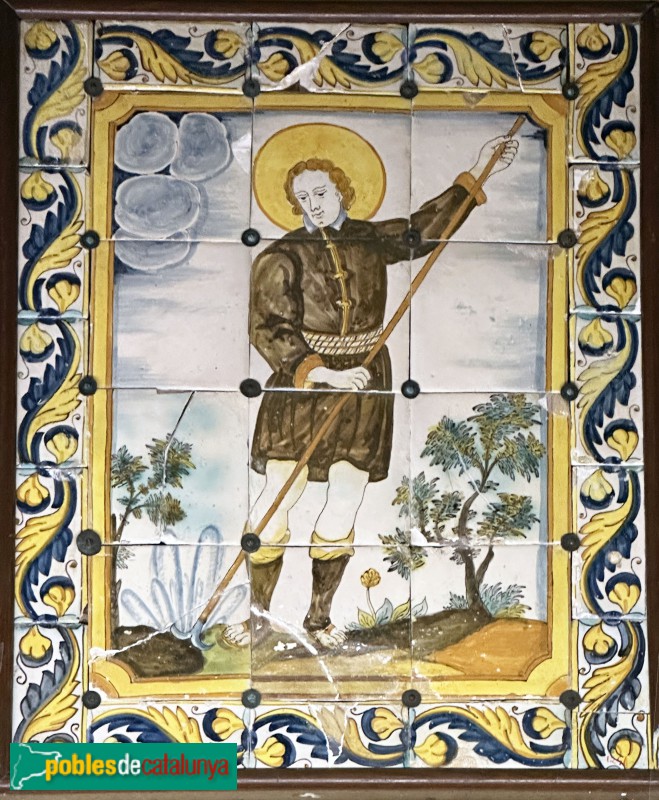 Blioteca-Museu Víctor Balaguer - Plafó de Sant Isidre (segle XVIII) (Foto: Albert Esteves, 2025) Blioteca-Museu Víctor Balaguer - Plafó de Sant Isidre (segle XVIII)