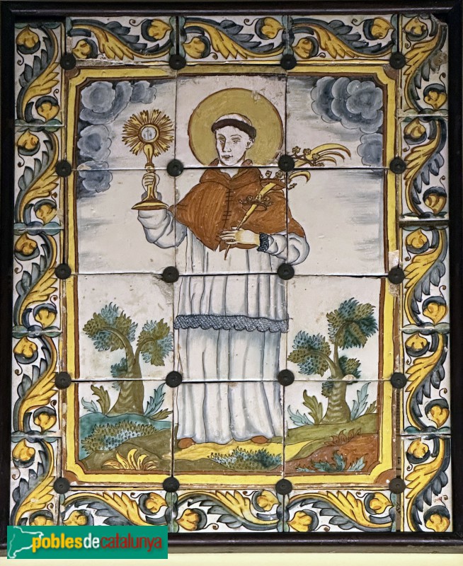 Blioteca-Museu Víctor Balaguer - Plafó de Sant Ramon Nonat (segle XVIII) (Foto: Albert Esteves, 2025) Blioteca-Museu Víctor Balaguer - Plafó de Sant Ramon Nonat (segle XVIII)