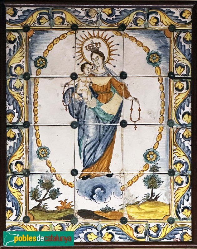 Blioteca-Museu Víctor Balaguer - Plafó de la M.D. del Roser (segle XVIII) (Foto: Albert Esteves, 2025) Blioteca-Museu Víctor Balaguer - Plafó de la M.D. del Roser (segle XVIII)