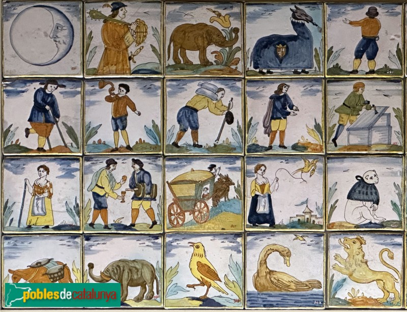 Blioteca-Museu Víctor Balaguer - Rajoles d'ofici (segle XVIII) (Foto: Albert Esteves, 2025) Blioteca-Museu Víctor Balaguer - Rajoles d'ofici (segle XVIII)