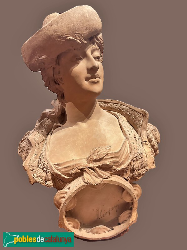 Biblioteca-Museu Víctor Balaguer - Josep Campeny - <i>Model madrilenya amb pandereta</i>, 1890. Argila (Foto: Albert Esteves, 2025) Biblioteca-Museu Víctor Balaguer - Josep Campeny - <i>Model madrilenya amb pandereta</i>, 1890. Argila