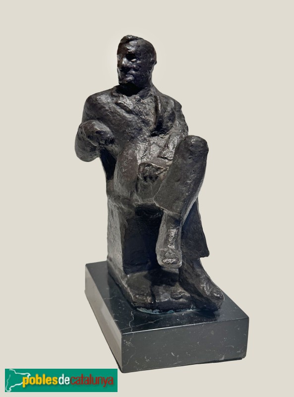 Biblioteca-Museu Víctor Balaguer - Manolo Hugué <i>El gravador Enric C. Ricart</i>, 1941. Bronze (Foto: Albert Esteves, 2025) Biblioteca-Museu Víctor Balaguer - Manolo Hugué <i>El gravador Enric C. Ricart</i>, 1941. Bronze