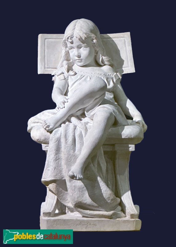 Biblioteca-Museu Víctor Balaguer - Venanci Vallmitjana <i>Nena en una cadira</i>, c.1887. Guix (Foto: Albert Esteves, 2025) Biblioteca-Museu Víctor Balaguer - Venanci Vallmitjana <i>Nena en una cadira</i>, c.1887. Guix