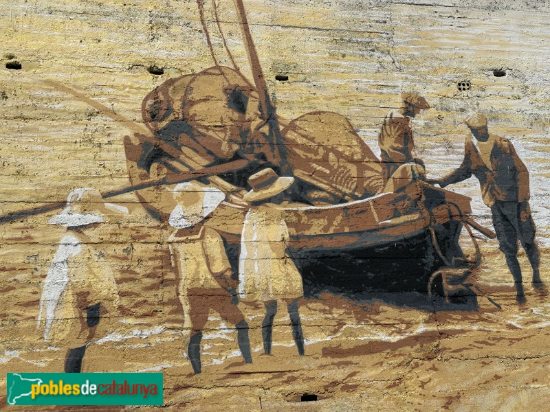 Caldes d'Estrac - Mural <i>Caldes d'Estrac vila de mar</i>