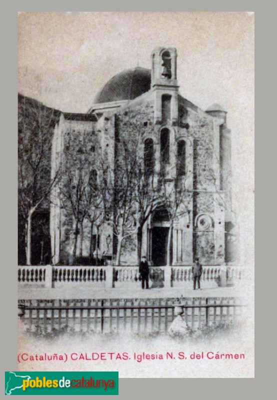 Caldes d'Estrac - Capella del Carme. Postal antiga