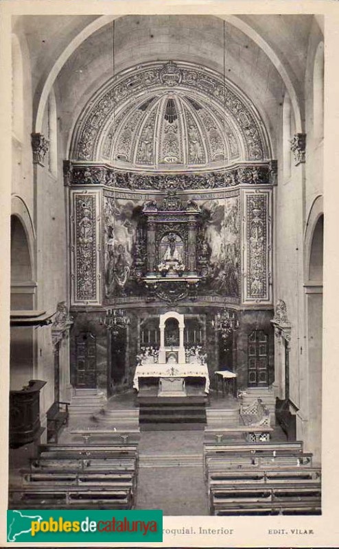 Caldes d'Estrac - Església de Santa Maria. Postal antiga Caldes d'Estrac - Església de Santa Maria. Postal antiga